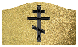 DASHELL-519-BK-SH-GD Black Orthodox Cross Shimmer Gold Background